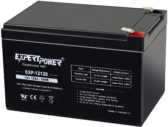 ExpertPower 12 Volt 12 Ah Rechargeable Battery